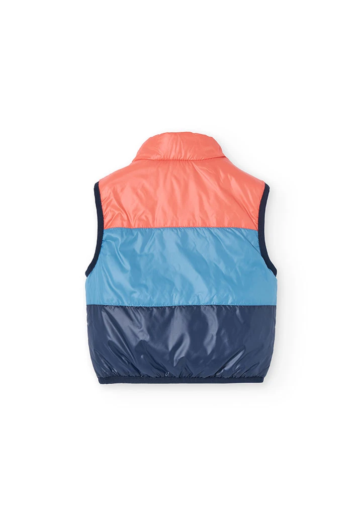 Gilet reversibile per bambino in colore blu navy
