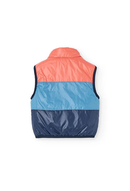 Chaleco reversible para bebé niño en color azul marino