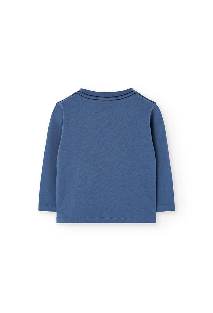 Baumwoll-T-Shirt für Jungen mit blauen Tieren