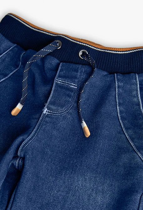 Navy blue denim trousers for boy