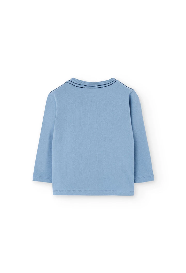 T-shirt garçon en coton gris boussole