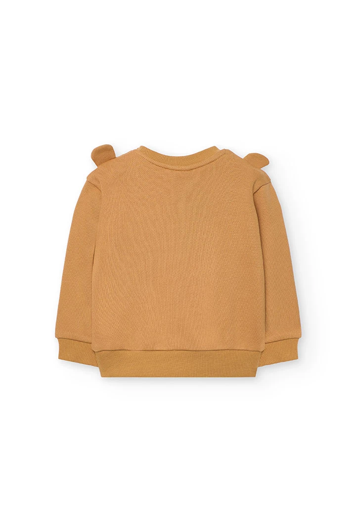 Sweatshirt menino de felpa amarela animal