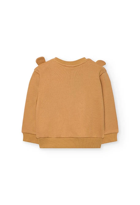 Yellow animal fleece sweatshirt for boy