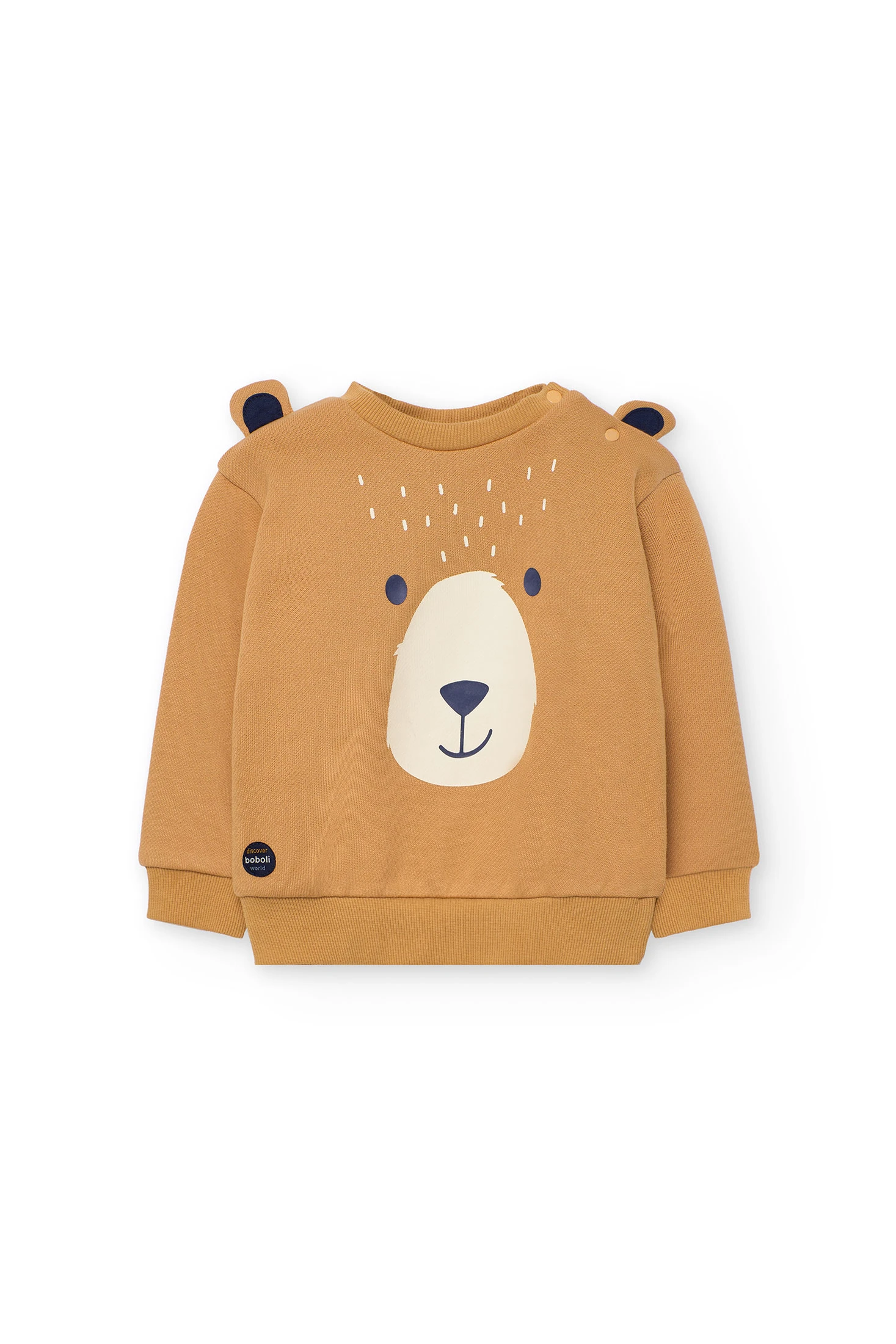 Yellow animal fleece sweatshirt for boy