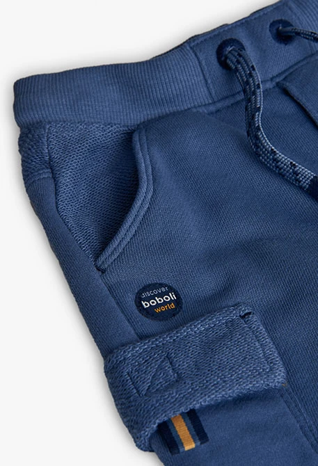 Blauwe Fleece-Cargo-Hose für Jungen