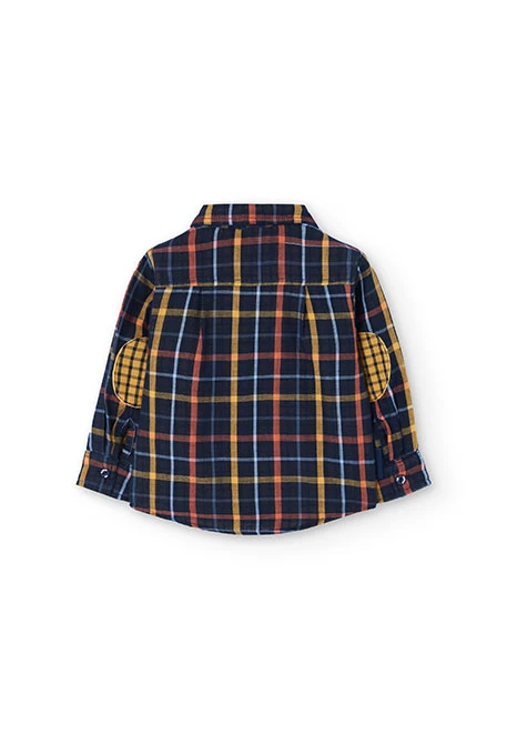Boy´s check-pattern knit shirt