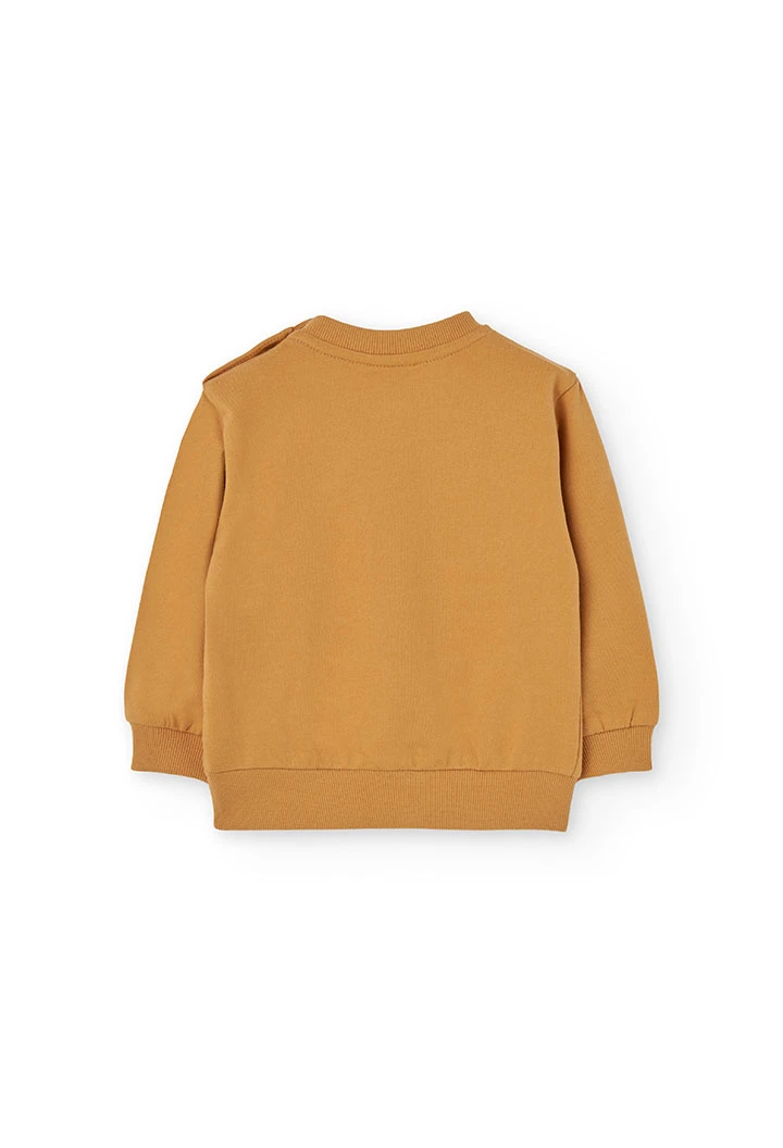 Tenue garçon en maille jaune animaux