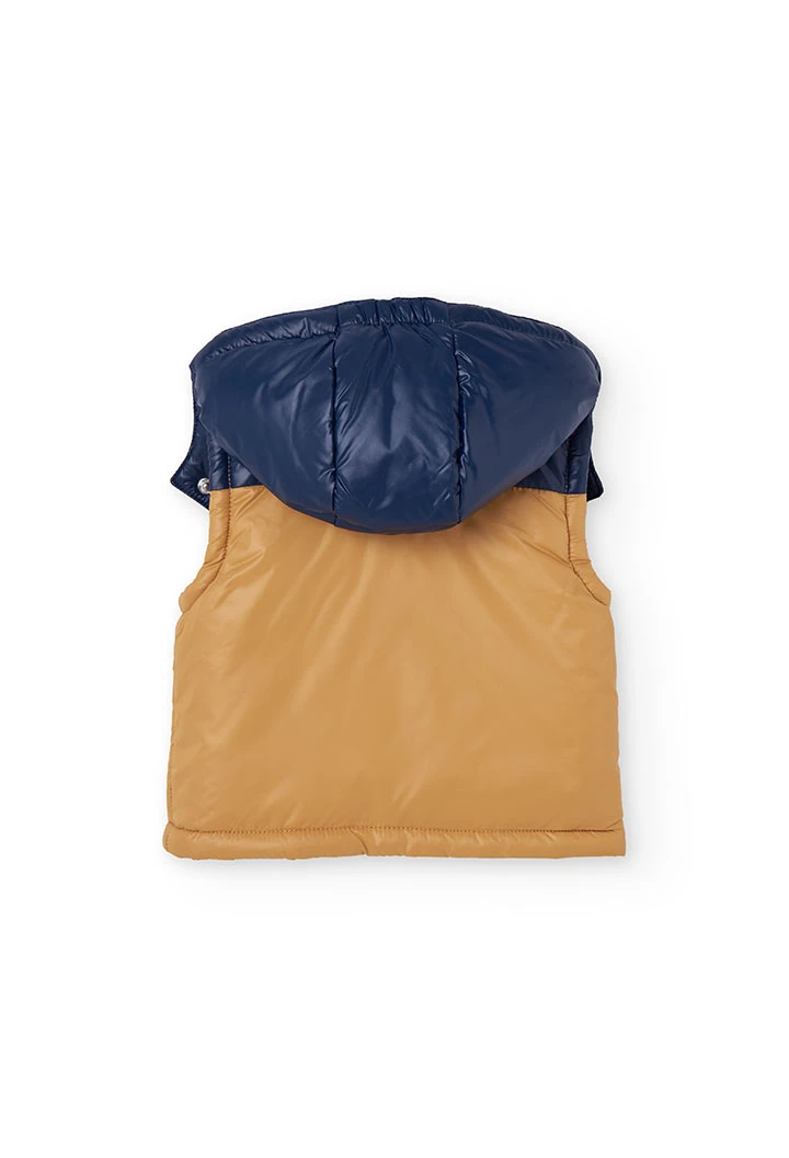 Gilet bambino reversibile in tessuto tecnico