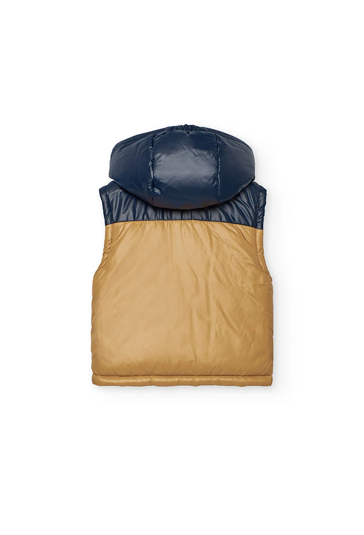 Reversible technical fabric boy´s gilet