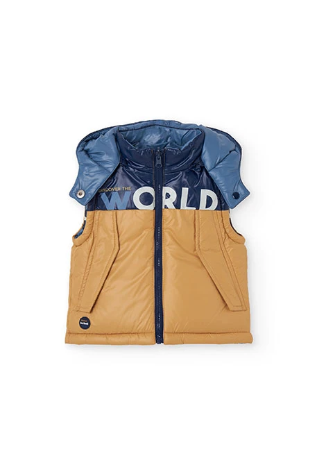Gilet bambino reversibile in tessuto tecnico