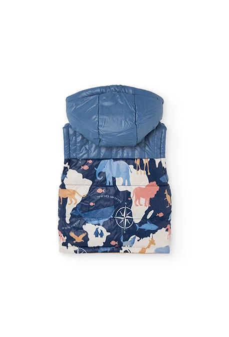 Gilet garçon réversible en tissu technique