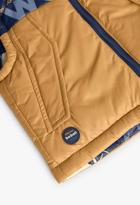 Reversible technical fabric boy´s gilet