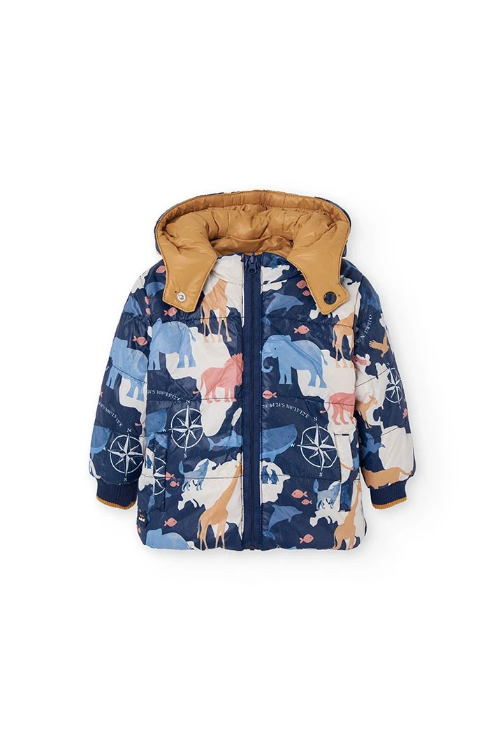 Parka garçon réversible tissu technique