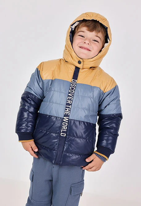 Parka menino reversível tecido técnico