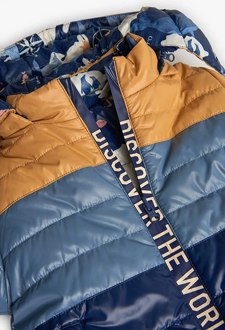 Parka bambino reversibile in tessuto tecnico