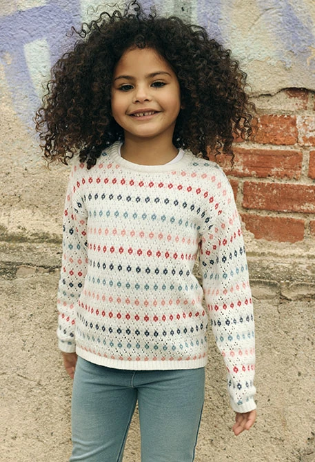 Maglia bambina cotone bianco