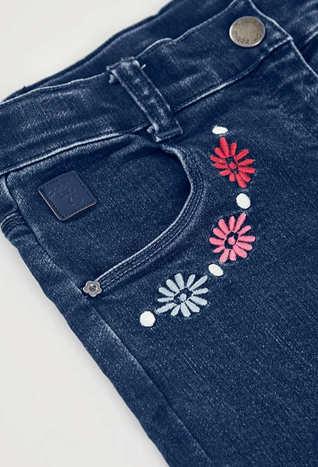 Mädchenjeanshose in Blau Denim