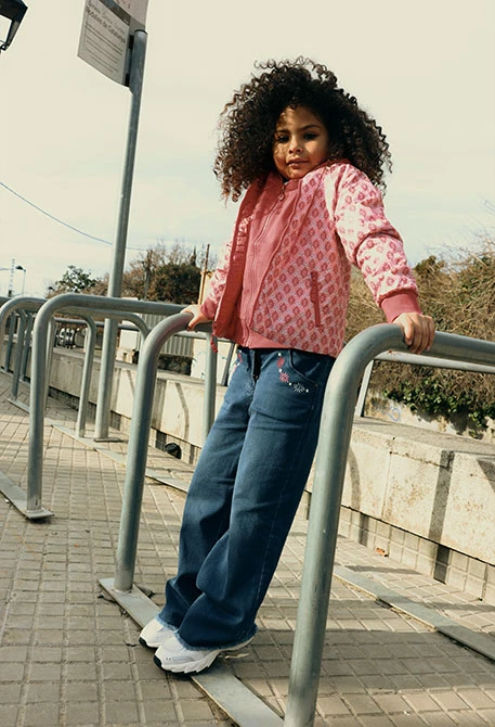 Pantalons nena denim blau