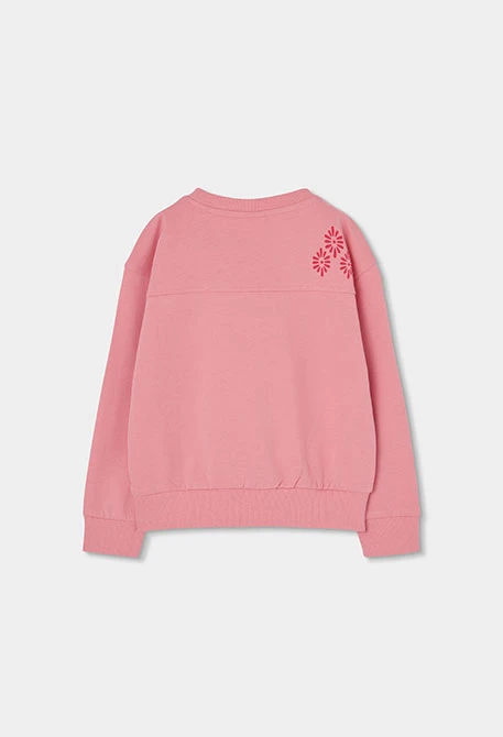 Sudadera menina algodão salmão