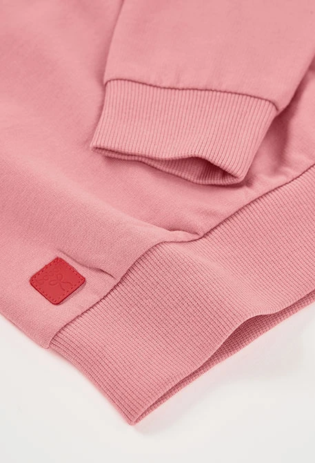 Sudadera niña algodón salmón