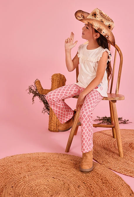 Leggings in maglia stampata