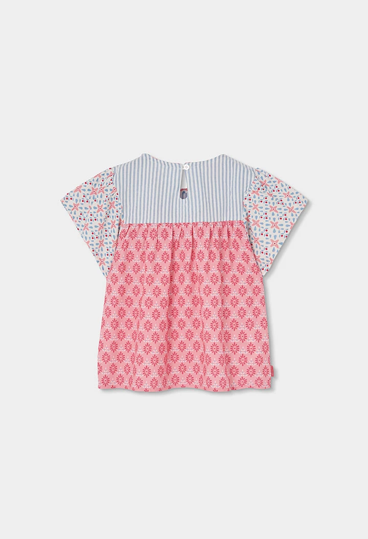 Blusa menina popeline estampado