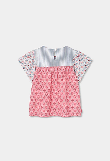 Blusa menina popeline estampado