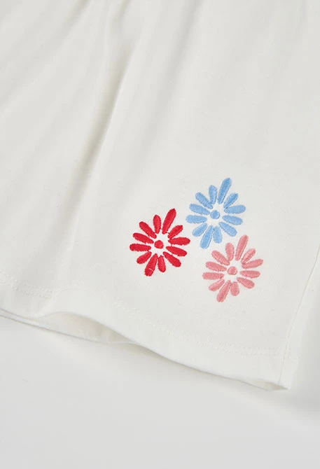 T-shirt fille coton blanc