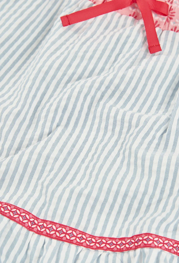 Faldilla popelín blau blanc rosa