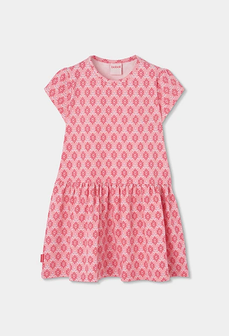 Vestido con estampado rosa