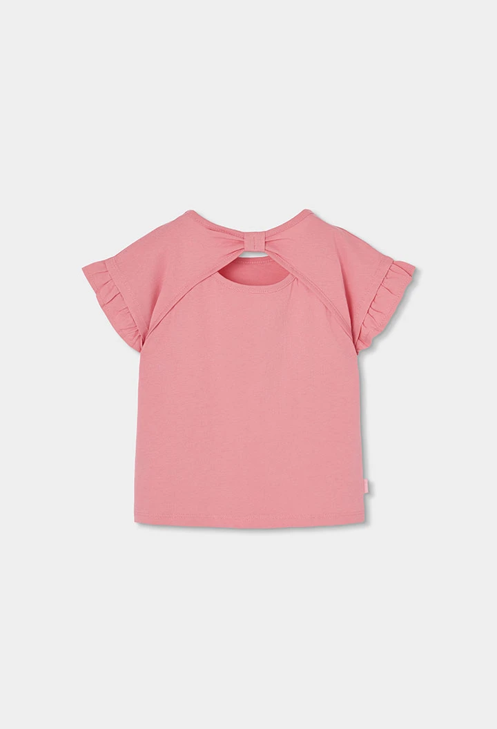 Camisola menina algodão em rosa