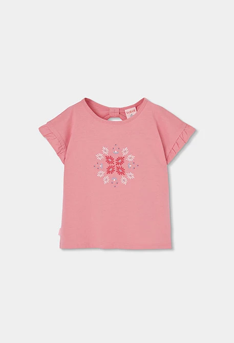 Camiseta niña algodón en rosa