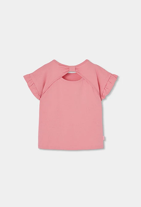 Camiseta niña algodón en rosa