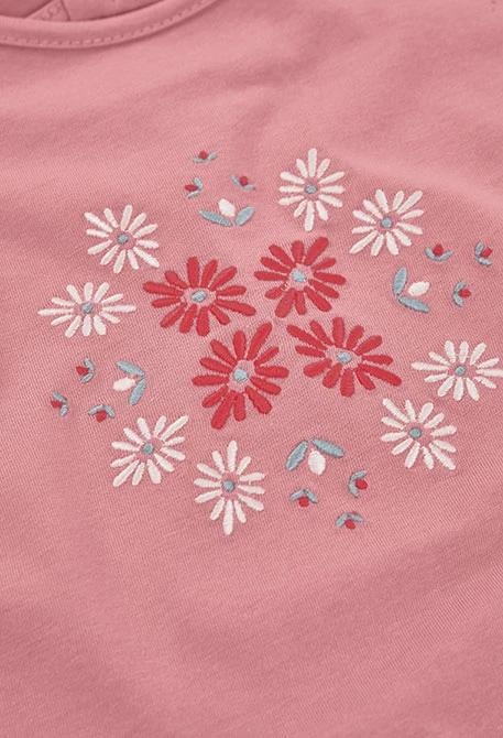 Camiseta niña algodón en rosa