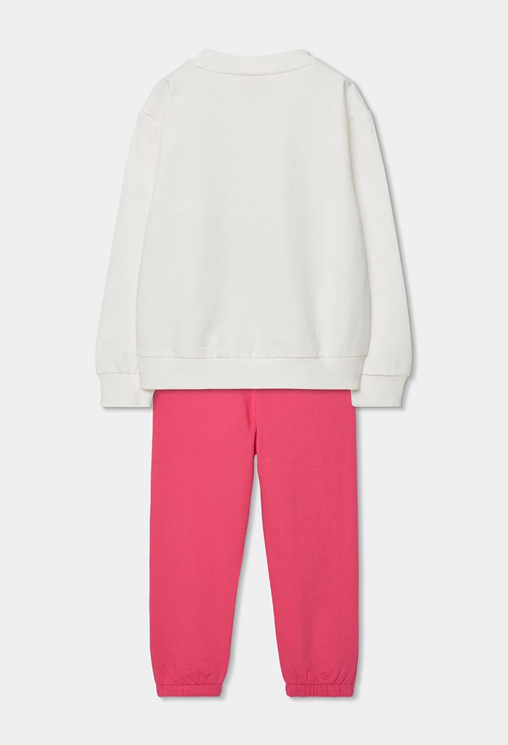 Mädchen-Sweatshirt aus weißer Baumwolle