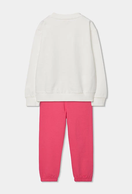 Felpa bambina cotone bianco