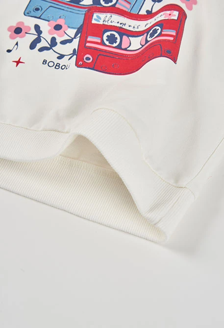 White cotton girl?s sweatshirt