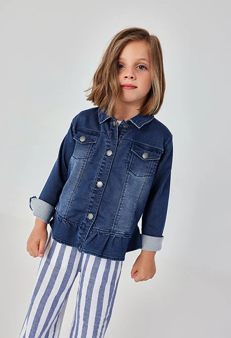 Giacca bambina denim
