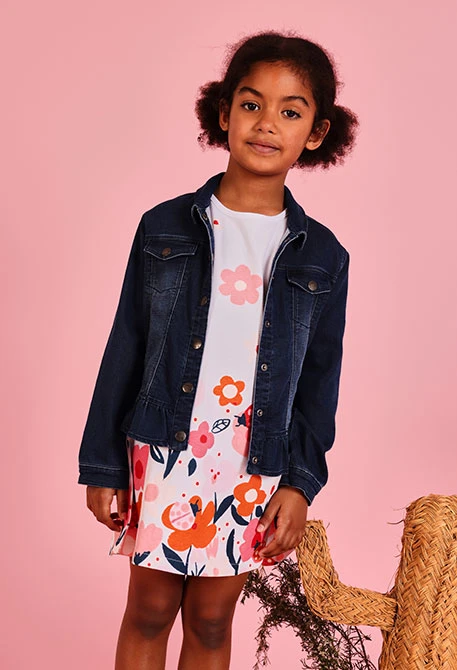 Chaqueta niña denim