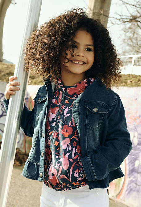 Chaqueta niña denim