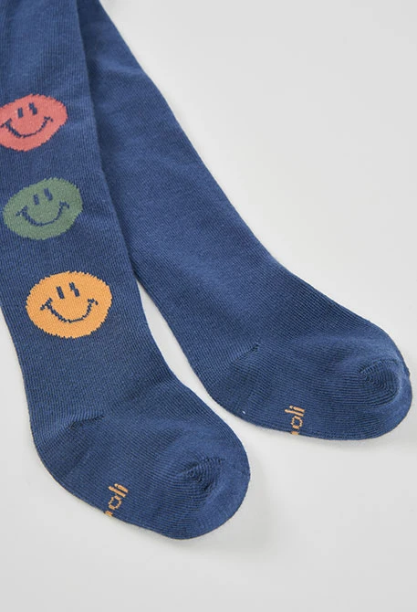 Leotard blau marí estampat de smileys