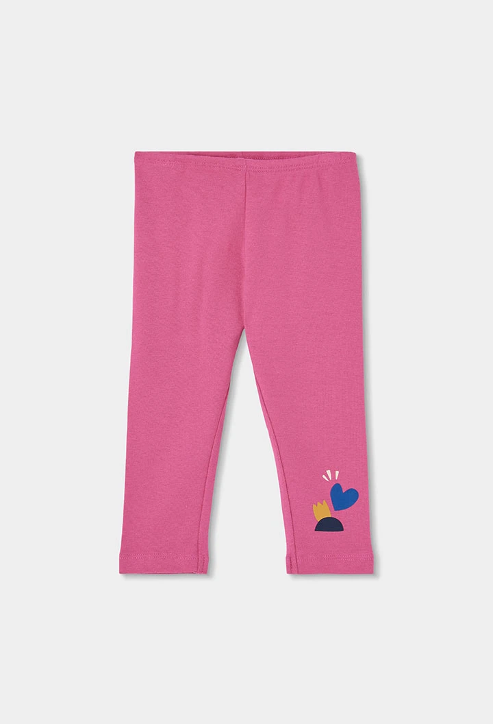 Ensemble en maille fille bleu marine imprimé arc-en-ciel