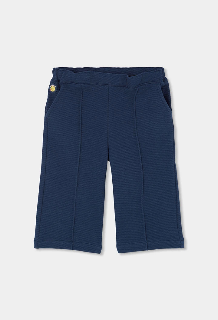 Pantalon fille bleu marine