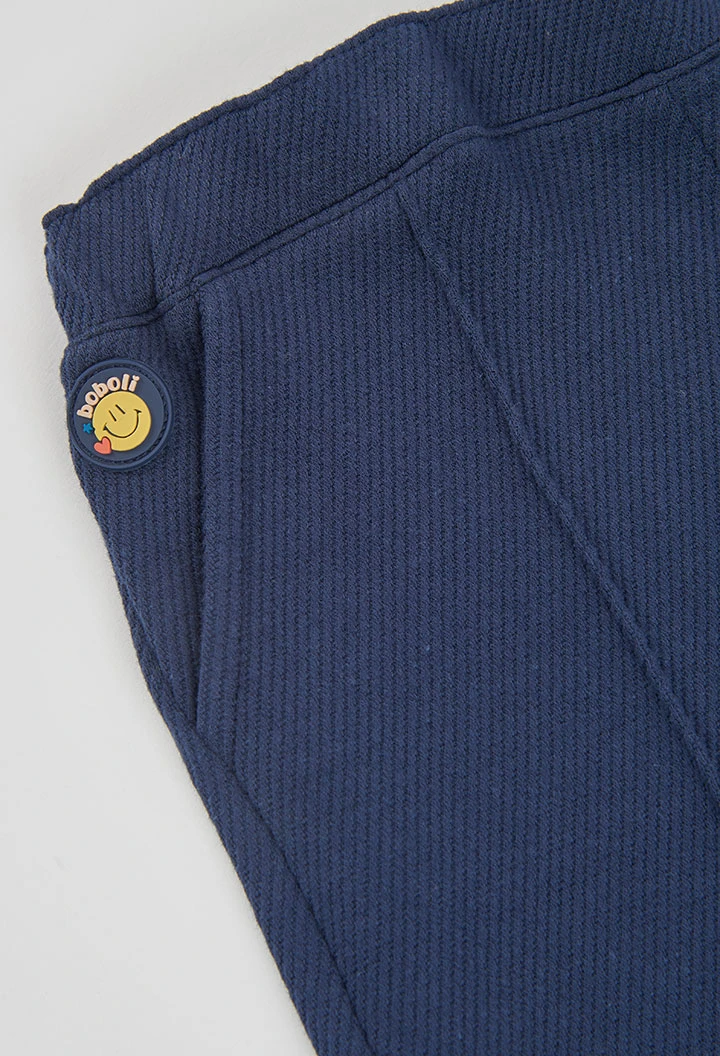 Pantalon fille bleu marine