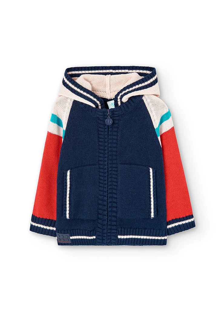 Casaco tricot com capuz do bébé