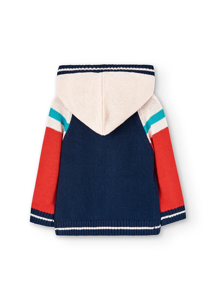 Casaco tricot com capuz do bébé