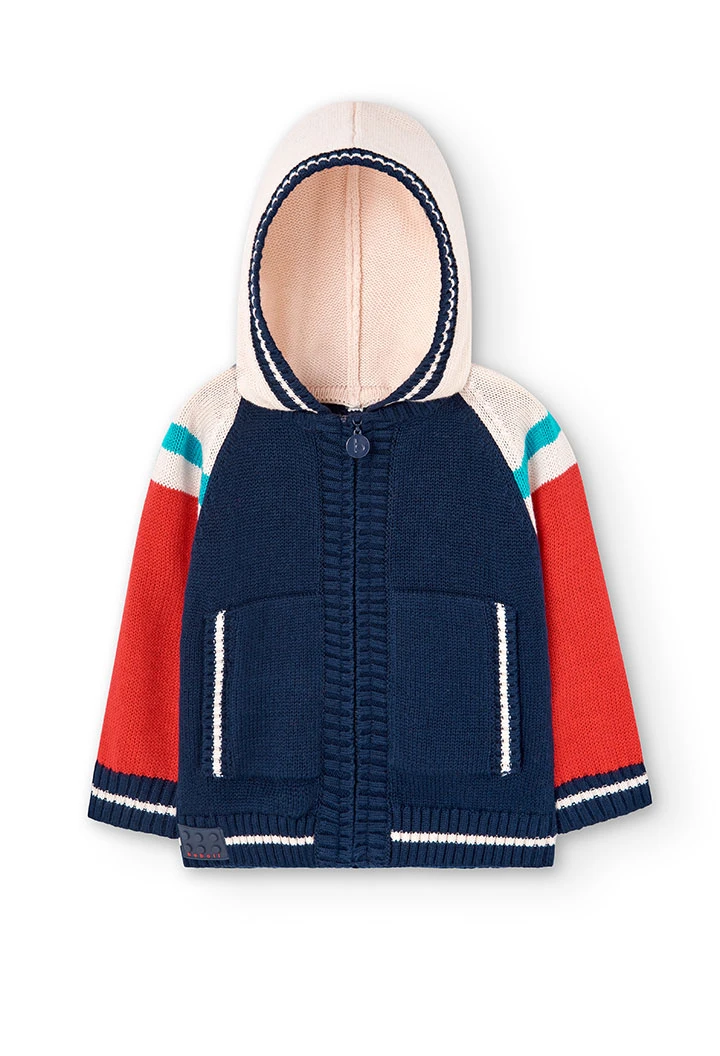 Casaco tricot com capuz do bébé