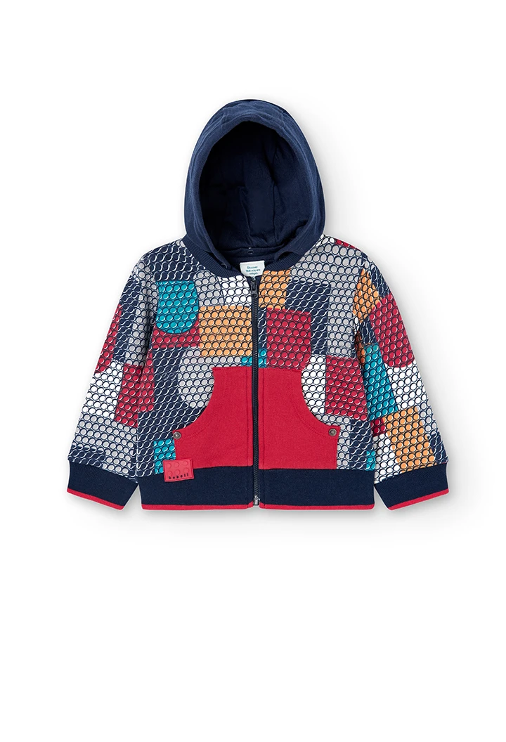 Chaqueta felpa de bebé niño bolsillo tipo canguro-BCI
