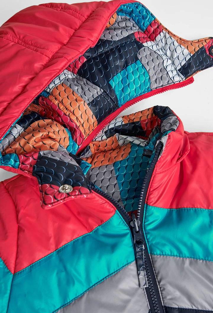 Reversible parka for baby boy