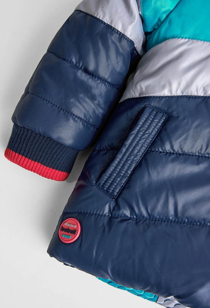 Reversible parka for baby boy